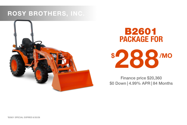 B2601 PACKAGE FOR $288/MO